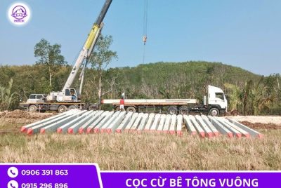 Cọc vuông bê tông cốt thép giao hàng nhanh