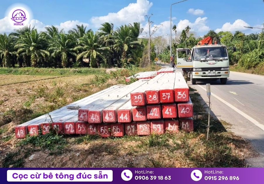 Cọc vuông bê tông dự ứng lực cốt thép