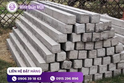 Trụ bê tông rào đất