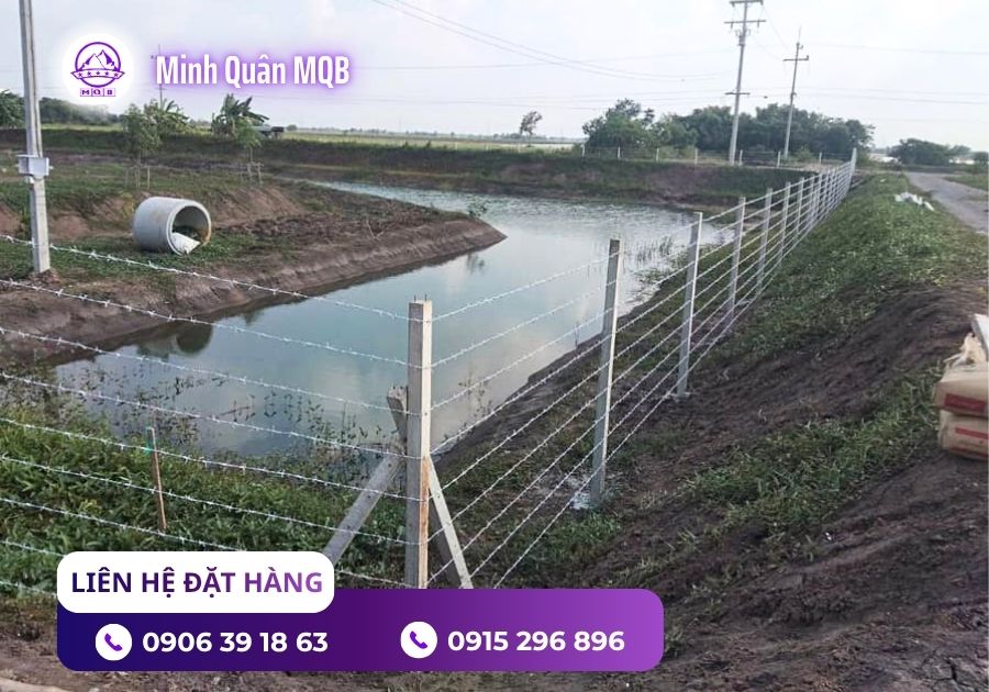 Trụ bê tông rào đất 90x90x2000mm