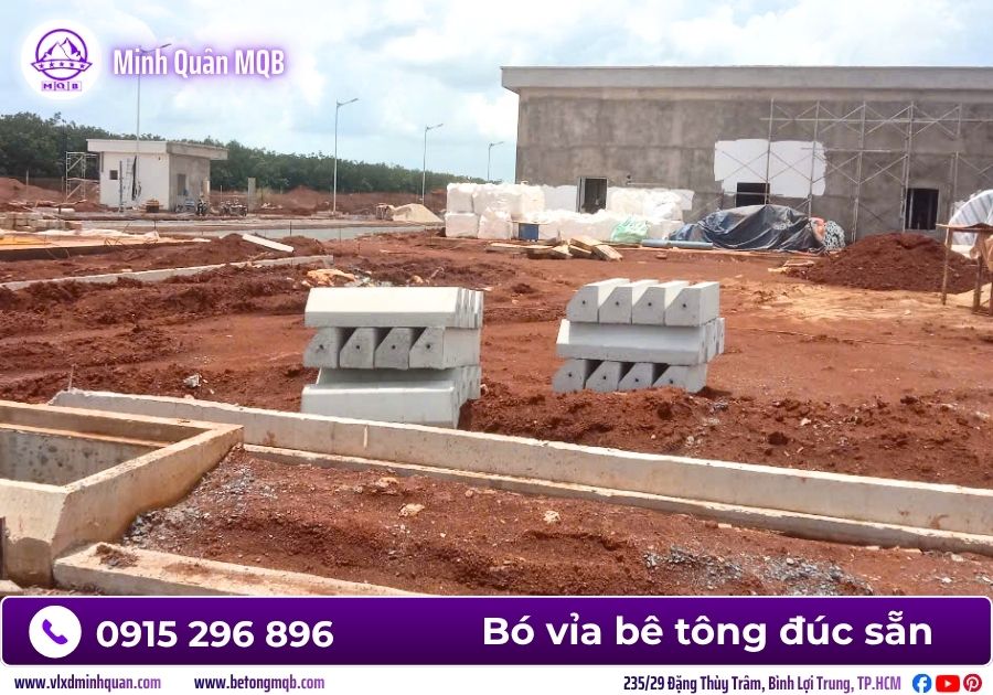 Bó vỉa 23x26 sẵn hàng, giao nhanh khu vực Miền Nam 14 Bó vỉa 23x26 đúc sẵn