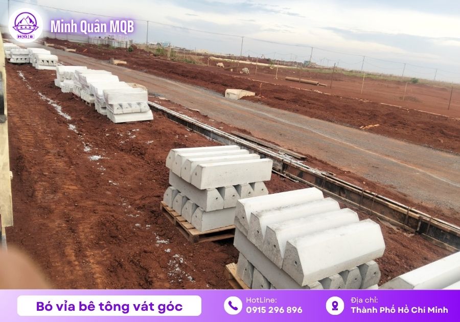 Bó vỉa hè vát góc đúc sẵn