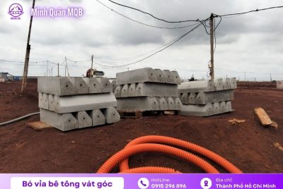 Bó vỉa hè vát góc theo bản vẽ