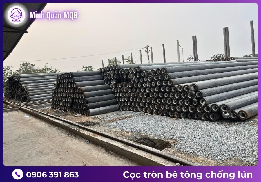 Cọc ly tâm PHC D300A chống lún
