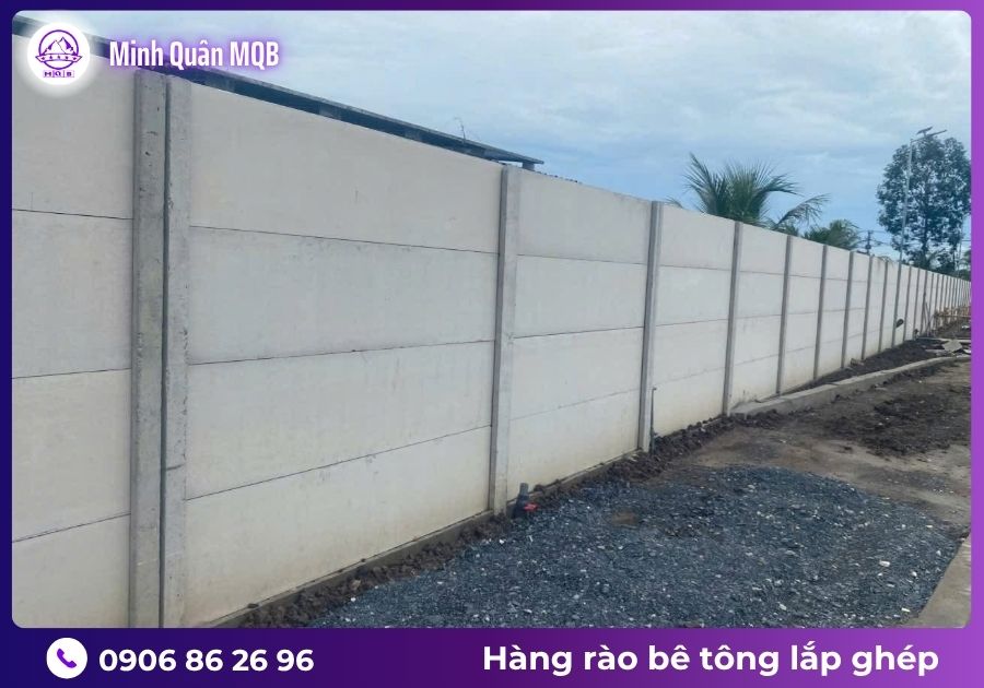 Cung cấp hàng rào bê tông lắp ghép chất lượng cao 5 Hàng rào bê tông lắp ghép cho xưởng