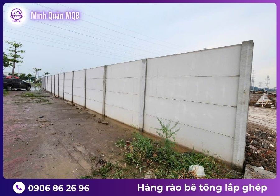 Cung cấp hàng rào bê tông lắp ghép chất lượng cao 4 Hàng rào bê tông lắp ghép giá rẻ