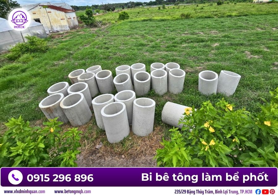 Bể phốt bằng cống bi