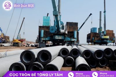 Cọc ly tâm PHC D600 bằng bê tông