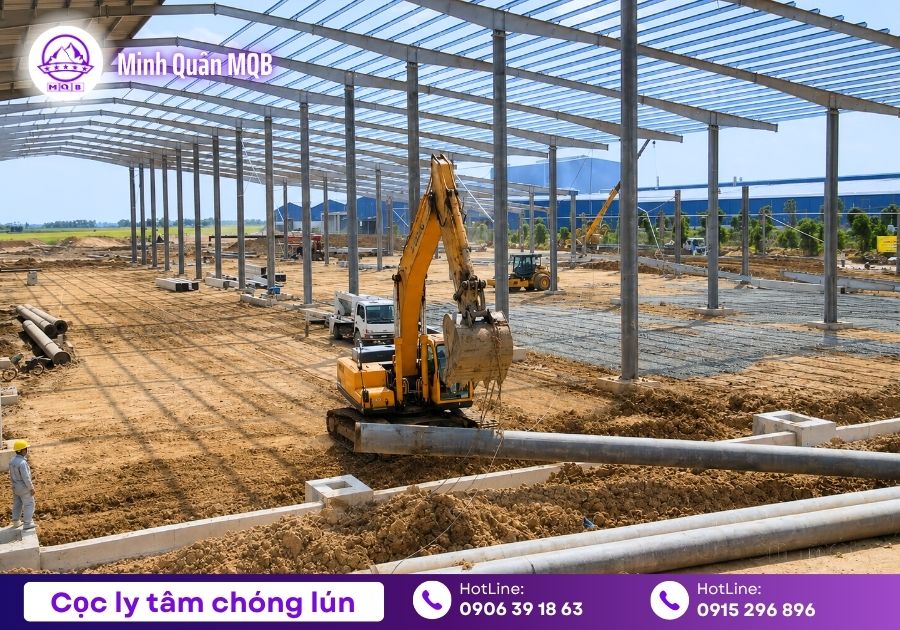 Cọc móng bê tông ly tâm và lợi ích trong thi công nền móng 5 coc mong be tong ly tam PHC