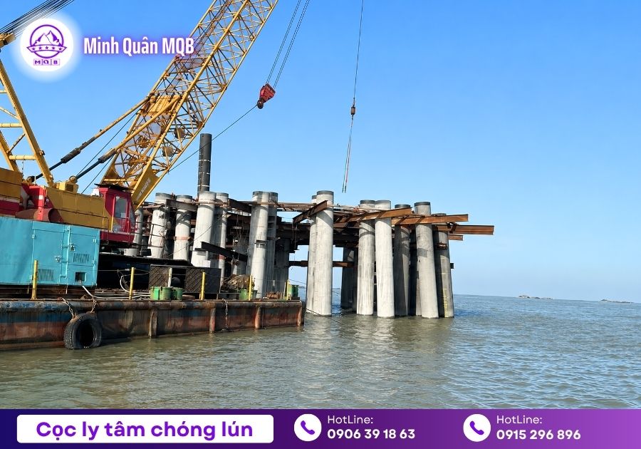 Cọc móng bê tông ly tâm và lợi ích trong thi công nền móng 3 coc mong be tong ly tam duc san