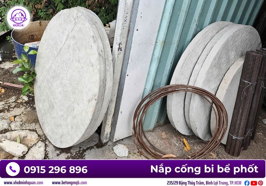 Cống làm bể phốt cao nửa mét đường kính 800mm 11 Nắp cống làm bể phốt cao nửa mét