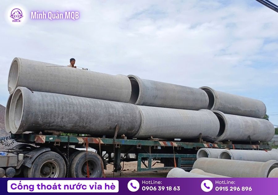 Cống thoát nước vỉa hè ly tâm dài 4m tại Miền Nam 14 Cống thoát nước vỉa hè dài 4m
