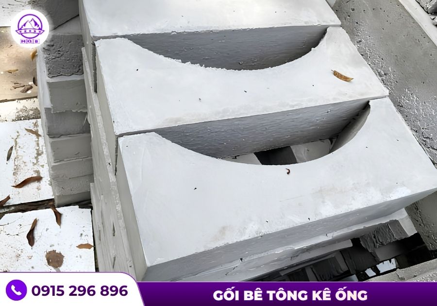 Hướng dẫn bố trí gối bê tông kê ống hợp lý 5 cung cap goi be tong ke ong