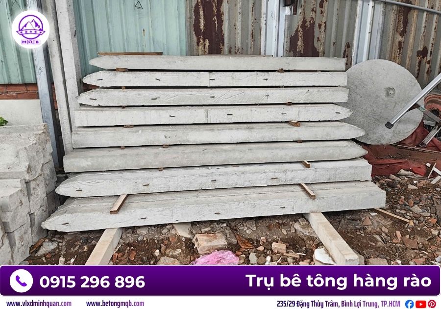 Trụ bê tông hàng rào đúc sẵn