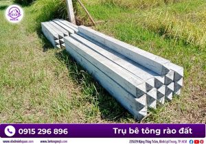 Trụ bê tông tại Long An