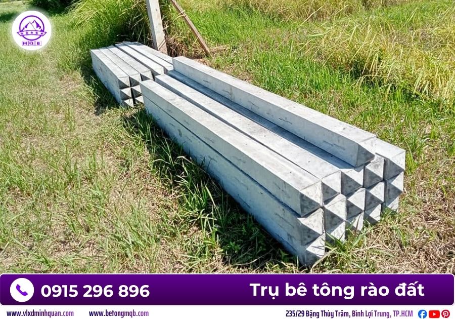Trụ bê tông tại Long An