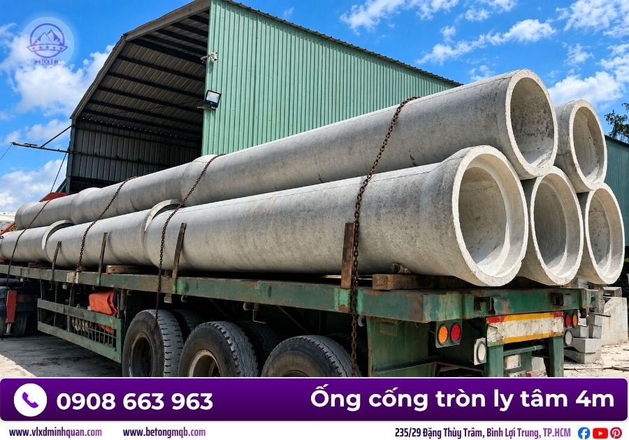 Ống cống tròn ly tâm dài 4m