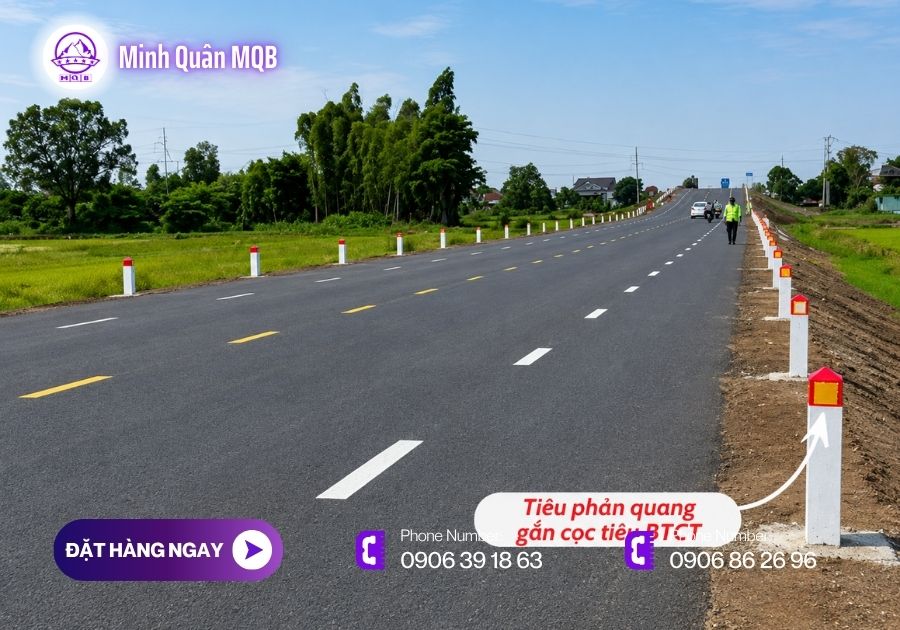 Cột mốc bê tông giao thông