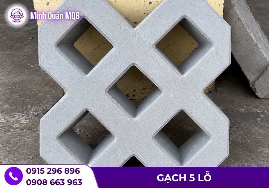 Gạch trồng cỏ 5 lỗ giúp giảm nhiệt vào mùa hè 1 Gạch 5 lỗ