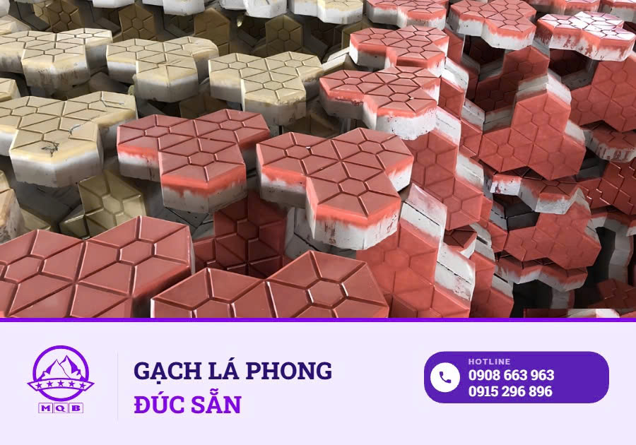 Gạch lá phong tại xưởng 