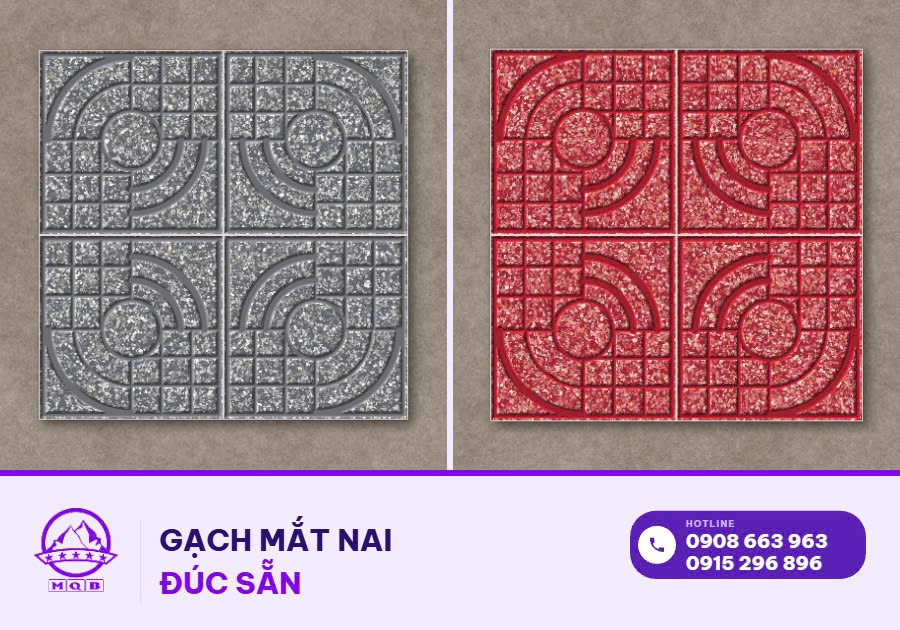 Gạch Mắt Nai Dùng Lát Sân Nhà Xưởng Có Được Không? 3 Gạch mắt nai đúc sẵn