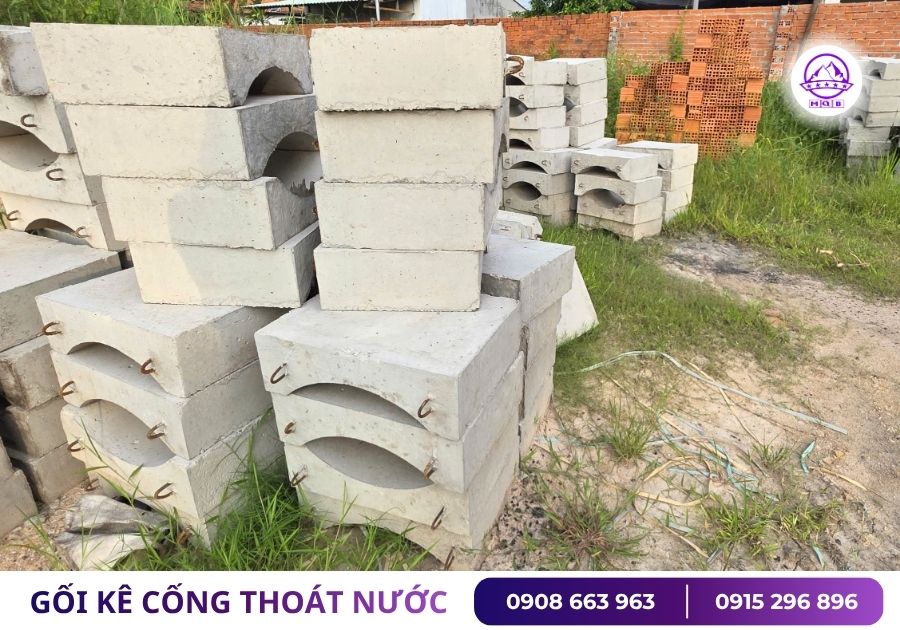 Báo giá gối kê cống D300 tại xưởng Minh Quân MQB 12 Gối kê cống D300