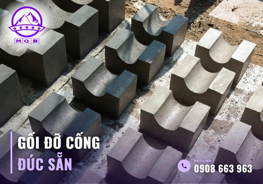 Kích thước gối đỡ cống bê tông