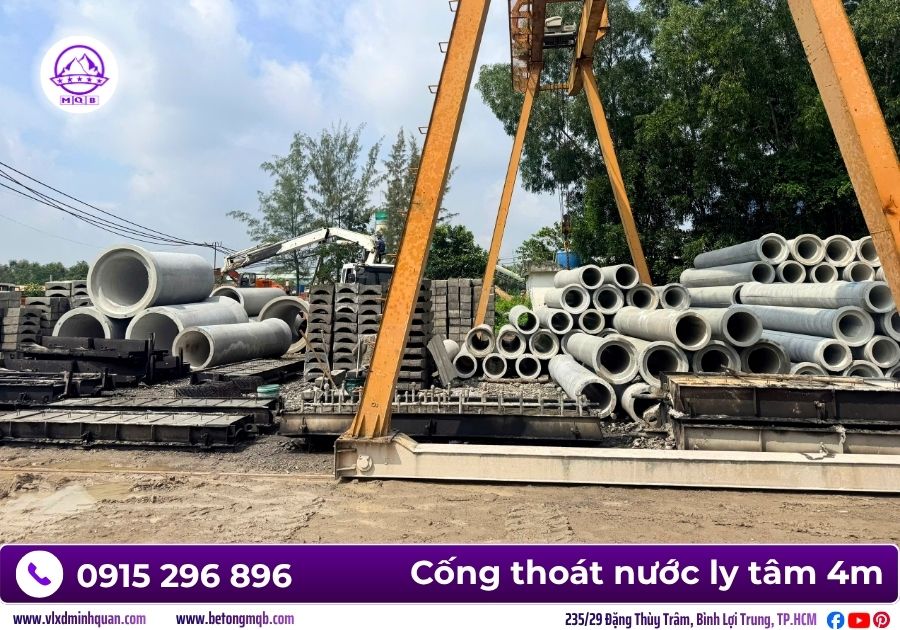 Ống cống bê tông ly tâm cốt thép chịu tải