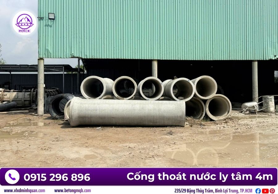 Ống cống bê tông ly tâm cốt thép đúc sẵn