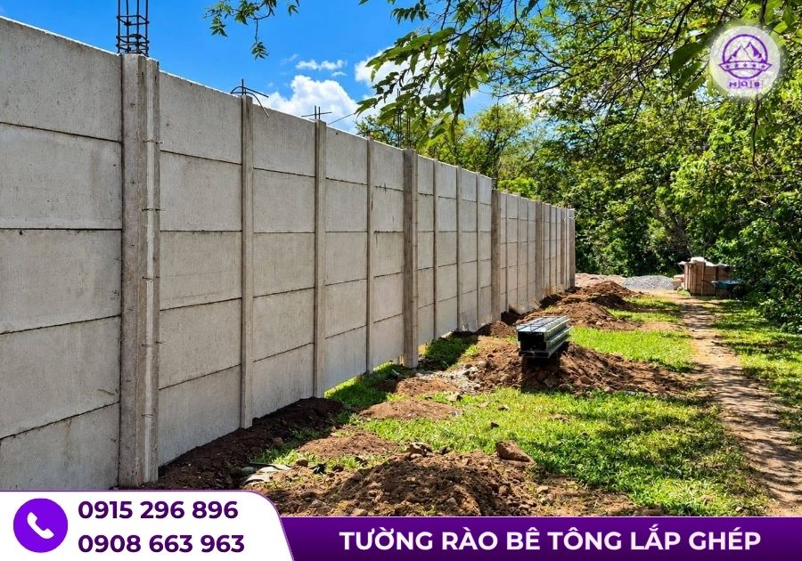 Tấm bê tông làm hàng rào có thể rút ngắn những công đoạn nào tại công trường 2 Tấm bê tông làm hàng rào cao cấp