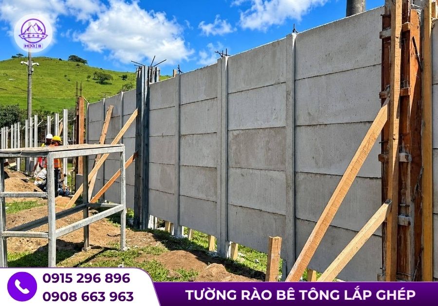 Tấm bê tông làm hàng rào có thể rút ngắn những công đoạn nào tại công trường 3 Tấm bê tông làm hàng rào đúc sẵn